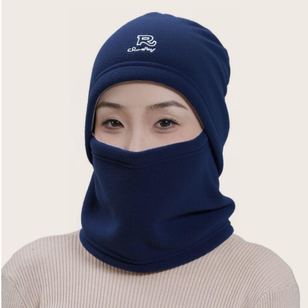 Thickened Polar Fleece Balaclava Hat Windproof Ear Protection Cap  Outdoor Cycling Skiing