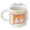 Cartoon Relief Animal Mug Cute Dog Chic-Style Hand Painted Coffee Milk Ceramic Cup Heat-resistant Breakfast Cup Couple Gift