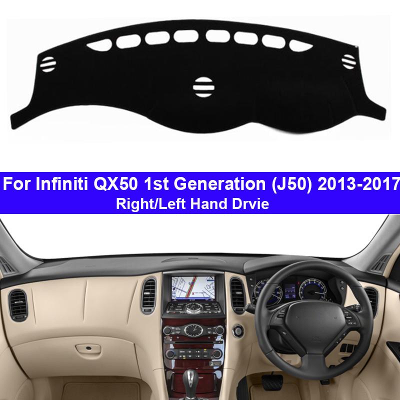 Car Dashboard Cover Dash Mat Carpet Cape For Infiniti QX50 1st Generation J50 2013 - 2017 Auto Protector Pad Sunshade 2015 2016