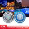 LED Swimming Pool Wall Hanging Lamp Stainless Steel Colorful Fountain Landscape Light Waterproof Underwater Spotlight