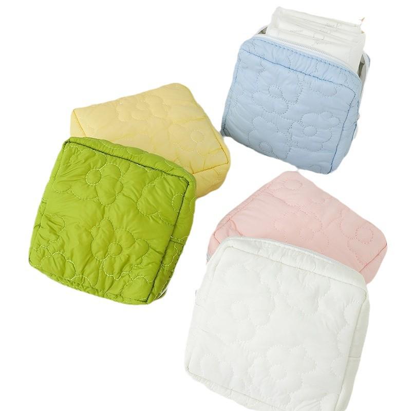 Cloud Simple Cotton Sanitary Napkin Storage Bag - Cute, Portable, Large Capacity