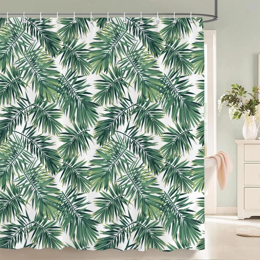 3D Printed Fabric Shower Curtains Fresh Flowers Plant Bath Screens Waterproof Bathroom Decor with 12 Hooks Shower Curtain