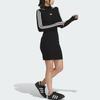 Adidas Originals Premium Knit High Collar Long Sleeve Sport Dress Women Dress Black JI7056