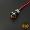 8/12/14MM Black Housing Metal Indicator Light Waterproof Car LED Pilot Signal Lamp Panel Dashboard Warning 12V 24V Customization