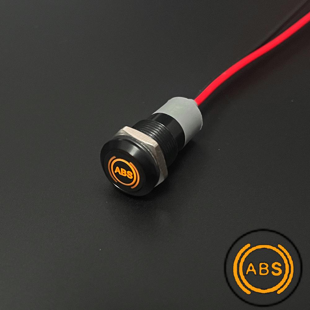 8/12/14MM Black Housing Metal Indicator Light Waterproof Car LED Pilot Signal Lamp Panel Dashboard Warning 12V 24V Customization