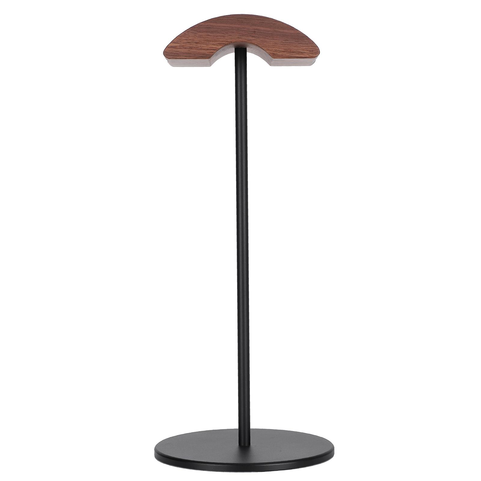 

Подставка для наушников из алюминиевого сплава, держатель для наушников из орехового дерева, настольная вешалка, черный металлик