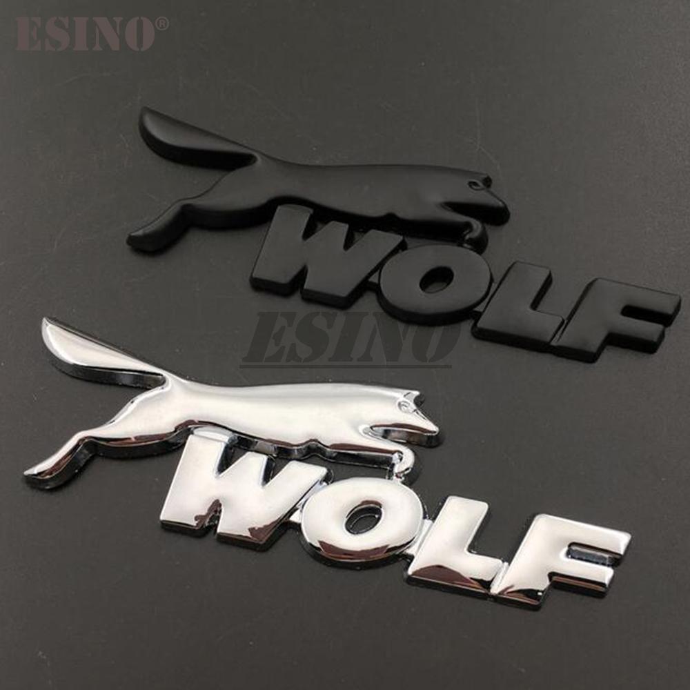 Lczbn5 3D Wolf Racing Car Trunk Zinc Alloy Emblem Rear Body Tailgate Accessories Adhesive Styling Badge for Ford Focus ST Mustang GT