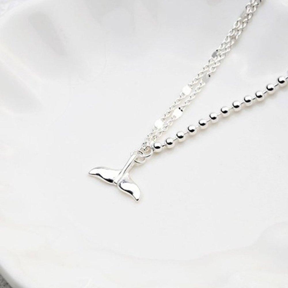 [As Little] Silver Chain Bracelet Silver 925 Summer Sea Whale Combination Line