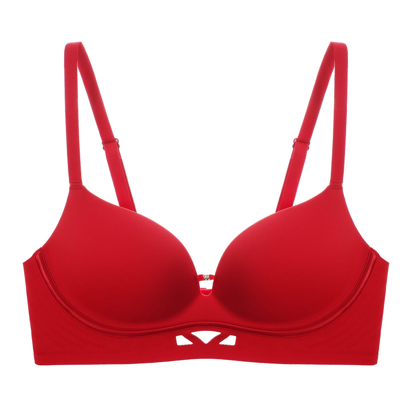 Сексуальный женский бюстгальтер с вырезами и мягкими чашечками - Без косточек, Удобный, Увеличивает грудь, Красивый дизайн спинки 32AB