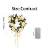 3D 40cm Rose Heart-Shaped Floral Wreath, Spring/Summer Artificial Flower, Valentine's Day Decoration, Wedding Arrangement, Home Wall Decoration