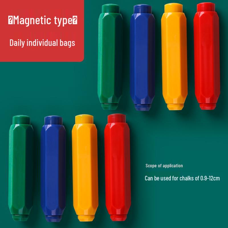 Magnetic Dust-Free Chalk Holder with Automatic Grip