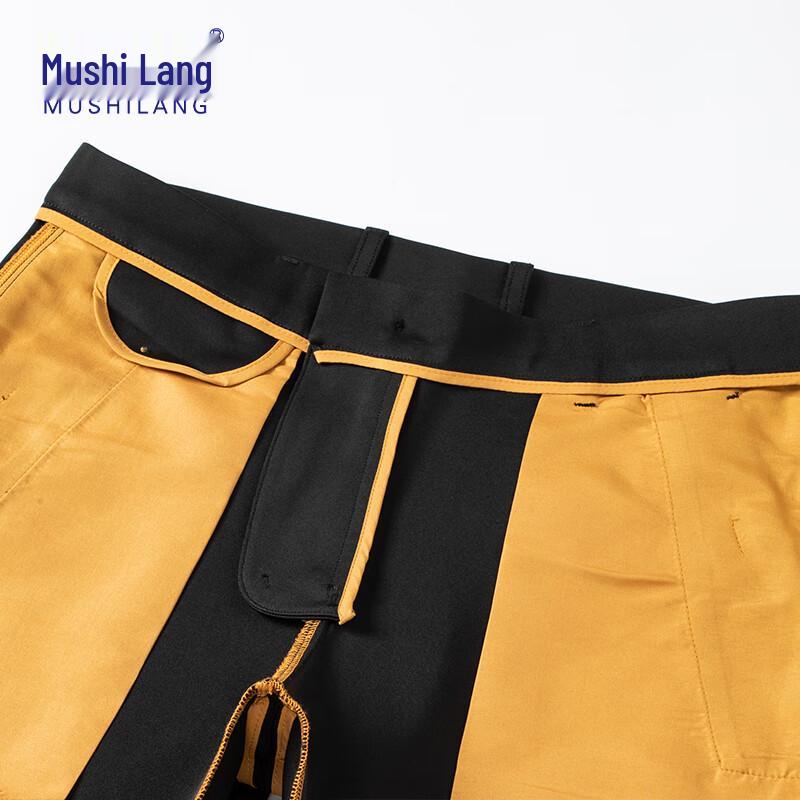 MUSHILANG Herren Pflegeleichte Verdickte Straight-Leg Freizeithose
