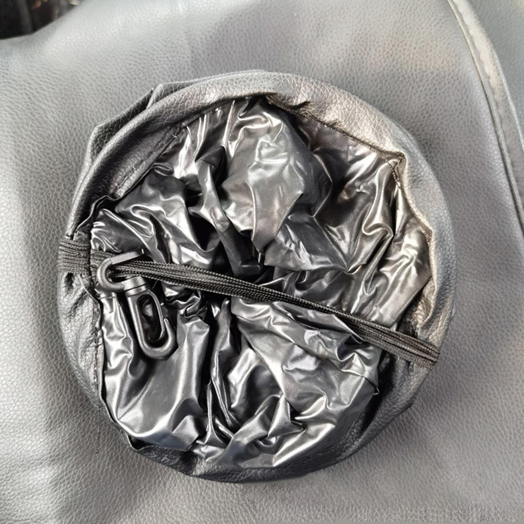 Foldable Hanging Car Trash Can, Car Trash Bag, Car Trash bin,PU Leather Car Organizer,For Waste Organizers