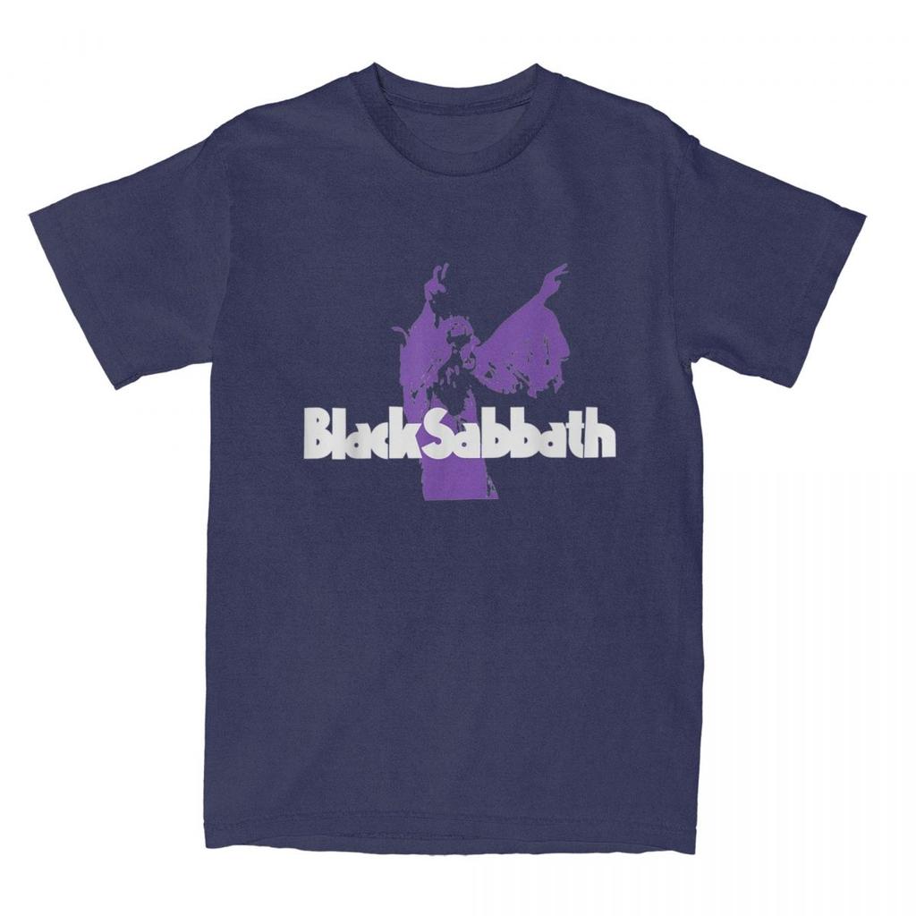 Camiseta Morada Oficial Merch de Black Sabbaths para Hombres y Mujeres Música Metal Camiseta de Algodón Puro Ropa Camisetas Vintage