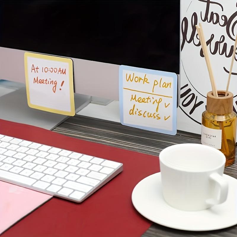 6 Stück Wiederverwendbare Magnetische Notizen Memo-Tafeln Whiteboard Kühlschrank Spind Büro Klassenzimmer Zuhause Organisation Magnetisches Whiteboard (zum Trockenlöschen)