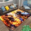 Fiery Anime Character Set Designed floor mat, suitable as a non-slip mat for the living room or bedroom sofa