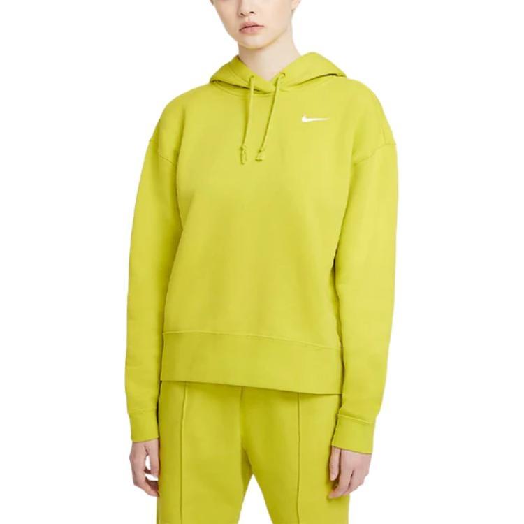 (WMNS) Nike Sportswear Casual Sports hooded Long Sleeves Hoodie Yellow Green Lime Women's CZ2590-344