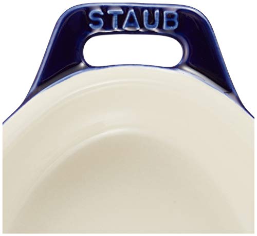 STAUB "Grand Bleu Oval Dish, 17cm" Ceramic Gratin Dish, Oven and Microwave Safe [Official Japanese Product] Dish 40508-598