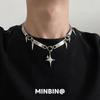 Rivet Necklace Metal Punk Style European and American Subculture Hot Girl Choker Necklace Niche Minimalist Style Clavicle Chain Trend