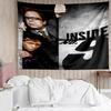 Inside No Print Tapestry, Backdrop, Easy Setup, Ideal for Bedroom, Office & Living Room, with Aesthetic Wall Hanging Decor.