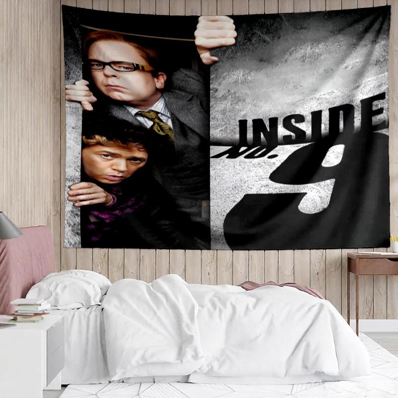 Inside No Print Tapestry, Backdrop, Easy Setup, Ideal for Bedroom, Office & Living Room, with Aesthetic Wall Hanging Decor.