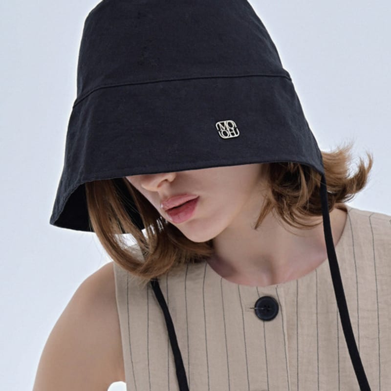 MooiHead Linen Cotton Strap Bonnet Hat_3 Colors