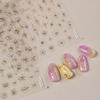 5D Bronzing Star Nail Art Stickers 1pcs Luxury Diamond Gold Sliver Laser Pentacle Self Adhesive Nail Decorations Slider Decals