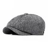 Retro Classic Herringbon Beret Hat for Men Beckham British Newsboy Cap Octagonal Hats Flat Caps Painters Hats