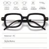 3PCS Anti Radiation Eyeglasses For Women Men Fashion Elastic TR90 Rectangle Frame Blue Light Blocking Filter Computer Glasses