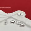 Sterling Silver 999 Small Ingot Beaded Pendant DIY Spacer Beads for Bracelet