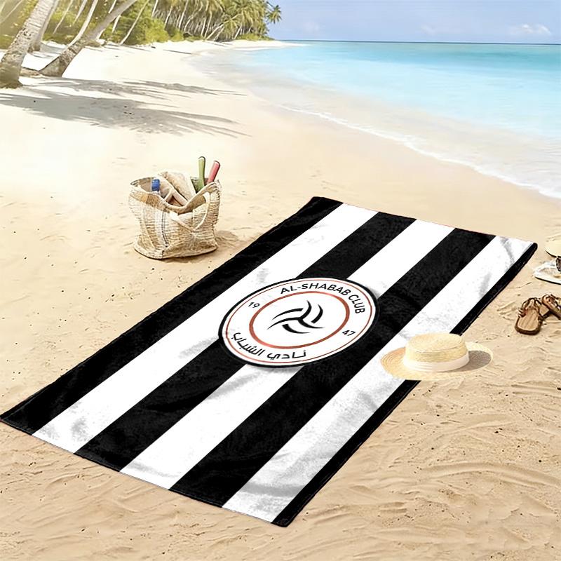 Al Shabab Club Print Beach Towel, Large Soft Quick Dry Towel for Beach Camping Swimming