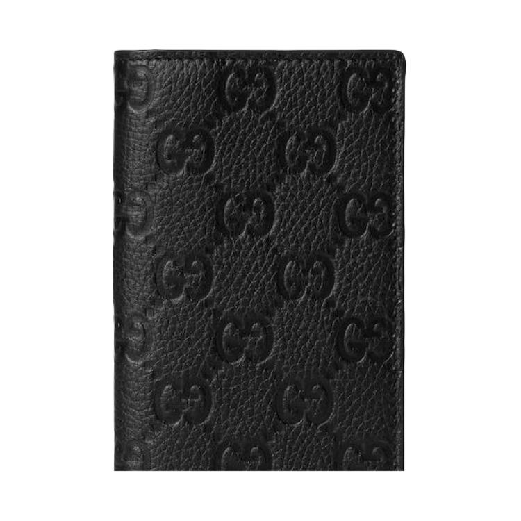 Gucci Imprint Logo Embossed Long Leather Wallet Men wallet Black 835014-AAE1T-1000