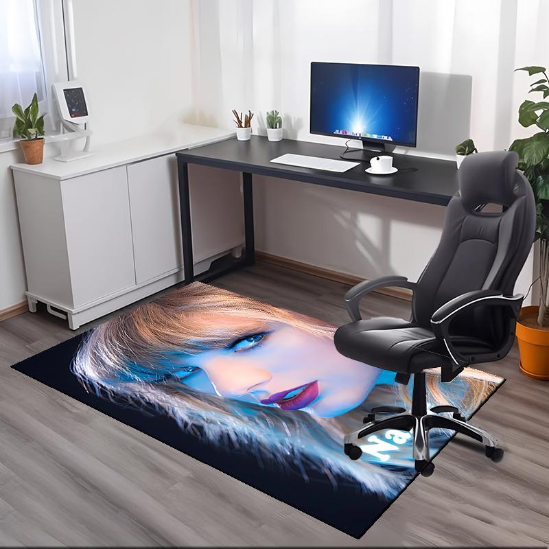 Custom Name Taylor Swift Printed Carpet, for Office Chair Living Room Bedroom Kitchen Room Decor Gifts.