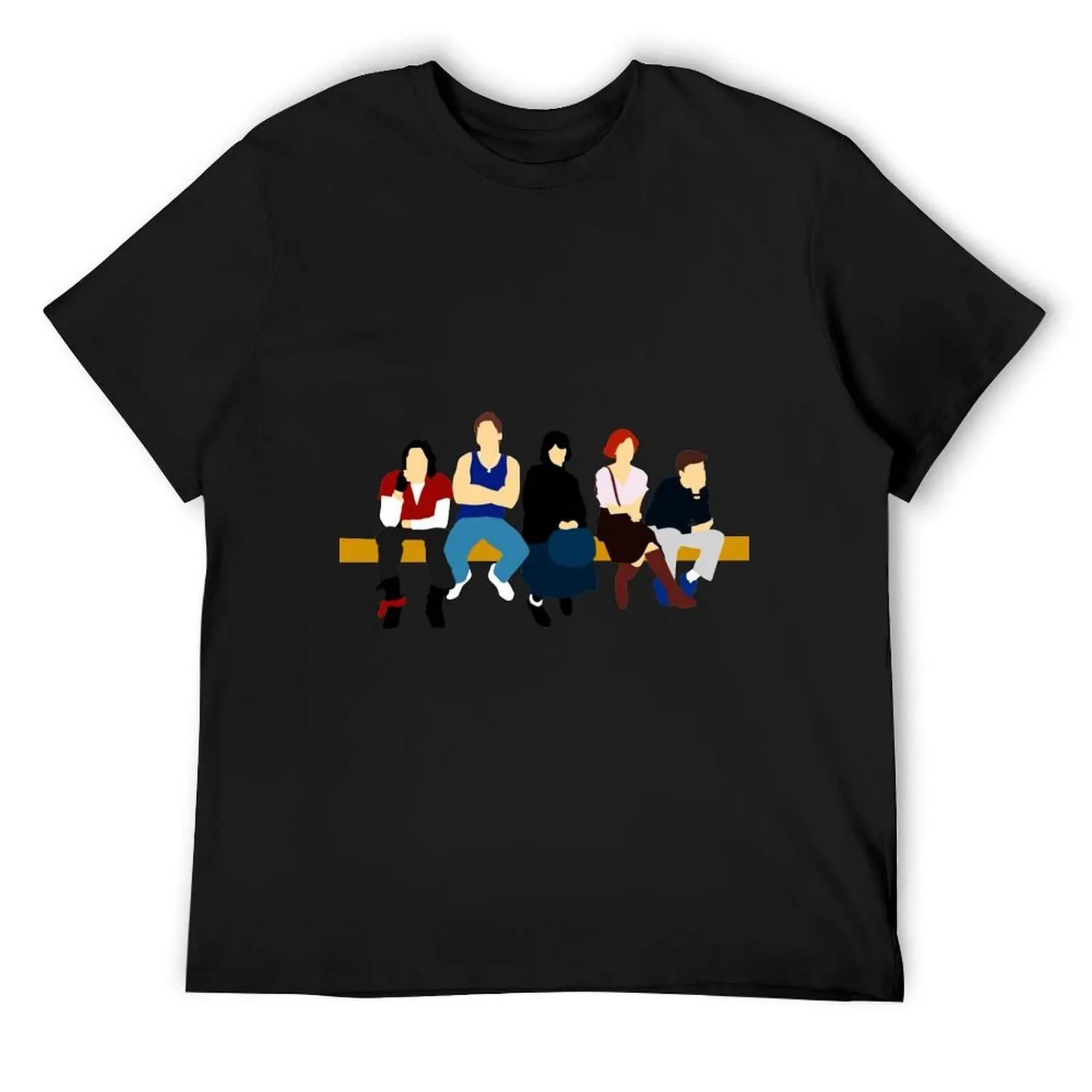 The Breakfast Club __ John Hughes Unique Minimalist Design T-Shirt funny gifts plain vintage graphic tee mens shirts graphic tee XXXXXL разноцветный
