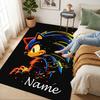 Personalized Name Shadow Sonic Living Room Non-Slip Area Rug Soft Carpet for Bedroom Playroom Sofa Office Home Decor Doormat