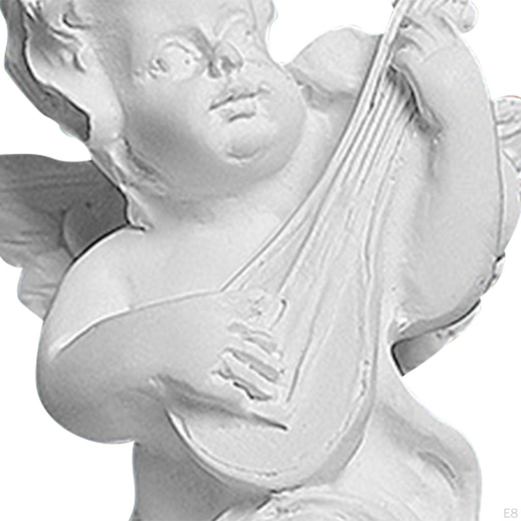 Cherub Figurine Little Angel Statue Crafts Resin Mini Sculpture Tabletop Decoration for Desk Hotel