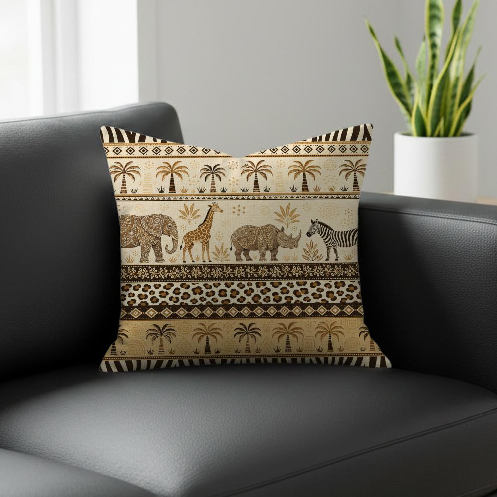 Art African Tribal Art Cushion Cover Natural Linen Pillowcase Set AllinOne Decor for Sofa Bedroom Chair