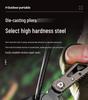 Tragbare klappbare Edelstahl-Multitool-Zange mit Kombi-Bits