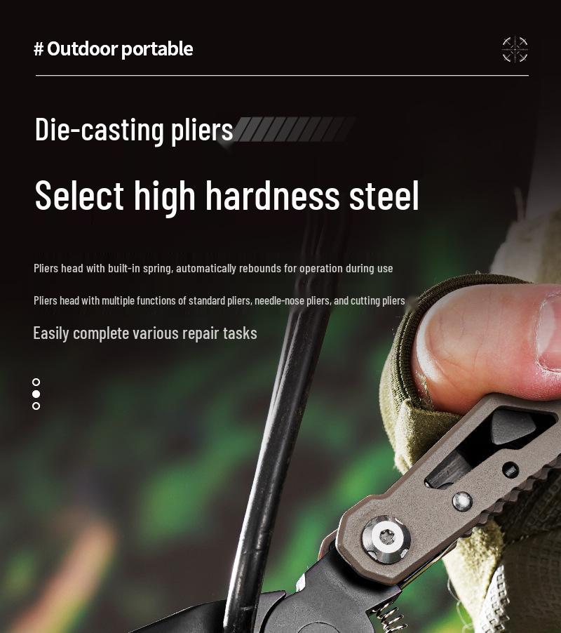 Tragbare klappbare Edelstahl-Multitool-Zange mit Kombi-Bits