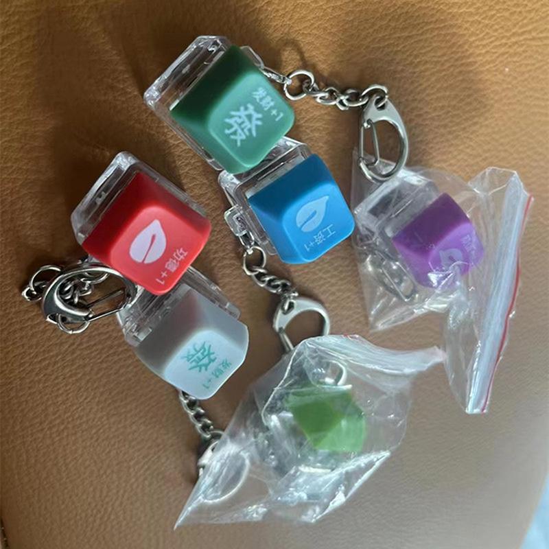 Kreativ Nyckelring med Tryckknapp Hänge Söt Nyckelringsaccessoar För Daglig Användning & Gåva