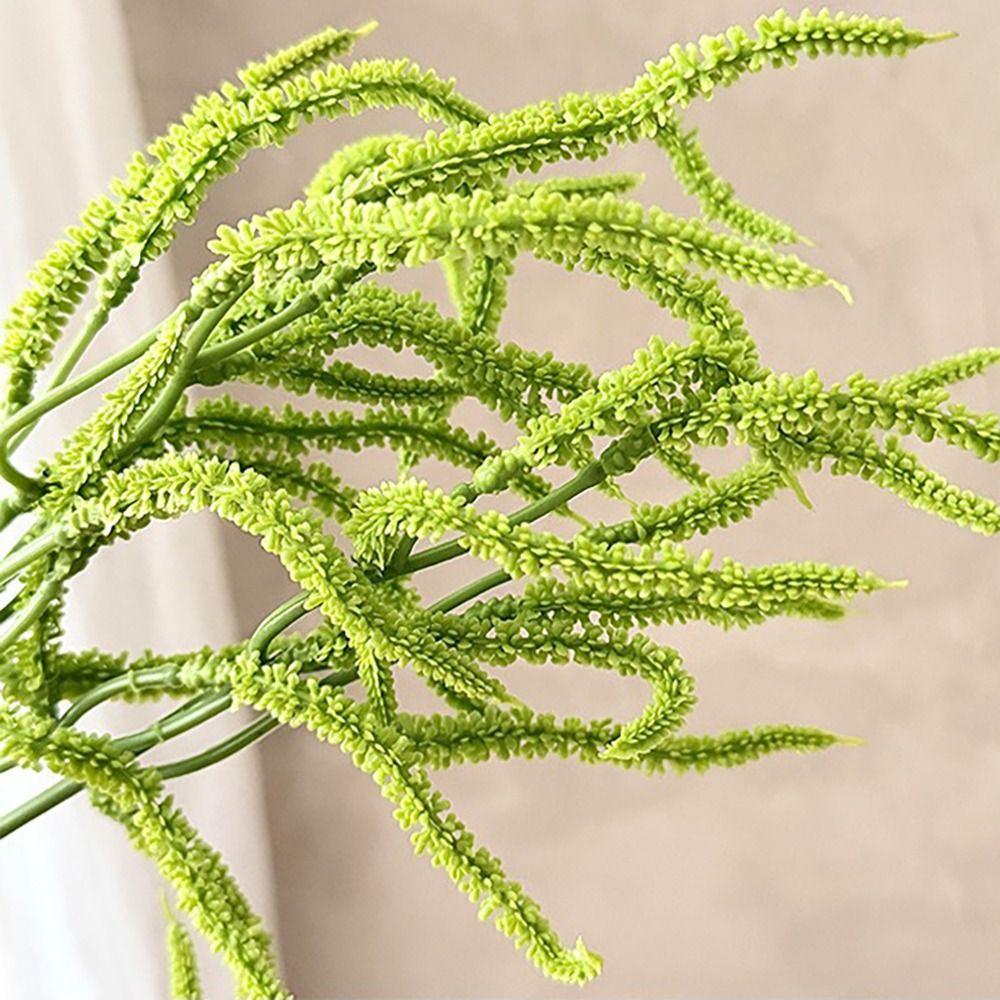 Green Artificial Plants Silicone Simulated Green Plant Lifelike Palm Vine  Home Decor