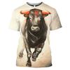 Sommer Spanische Stierkampf 3D Druck T-Shirts Stier Streetwear Herren Damen Mode Kurzarm T-Shirt Rundhals Männliche T-Shirts Oberteile Kleidung