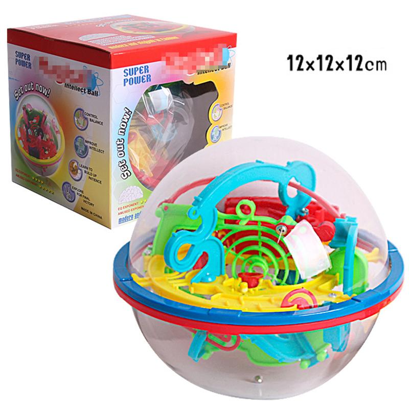 Magic Intellect Ball 3D Maze Toys Montessori Brain Burning Ball Rolling Puzzle Games Logic Thinking Balan Educational Toy Gift