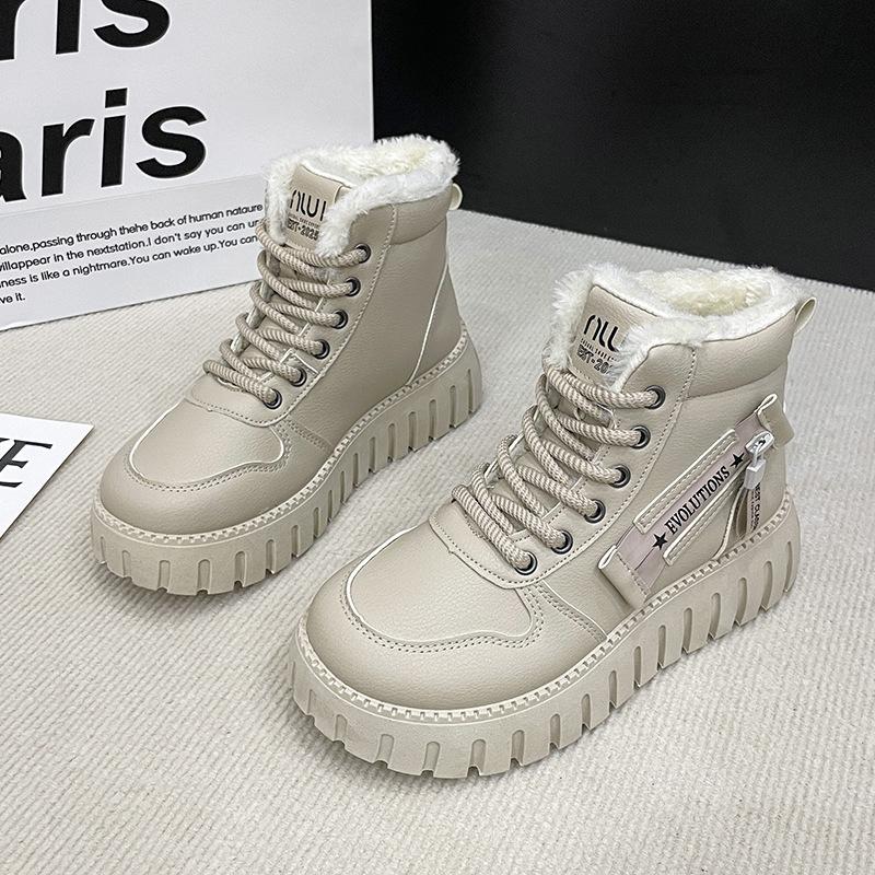 Versatile snow boots women's new winter velvet thickened Martin boots women's shoes short boots fashion warm cotton shoes
