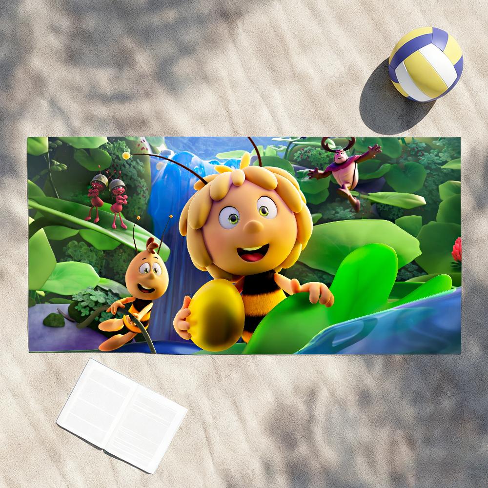 Cartoon M-Maya the Bee Cute Towel Shower Sauna Travel Spa Quick Dry Gym Accessories Soft Large Beach Towels