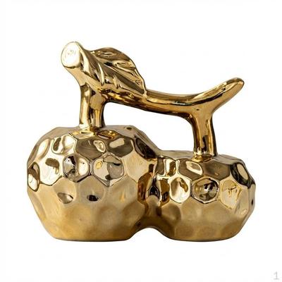 Porcelain Fruit Figurine for Shelf, Modern Sculpture Bookshelf, White