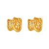 Elegant Geometric Zircon Twist Earrings for Women