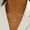 Elegant Minimalist Ball Bow Pendant Necklace, Perfect Gift for Friends