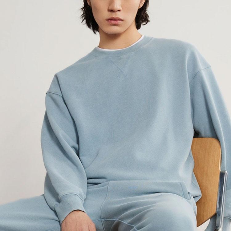 Li-Ning Solid Color Sports Pullover Long Sleeve Sweatshirt Unisex Sweatshirt Sky-Blue AWDS065-7