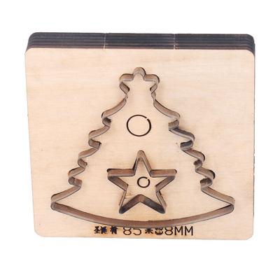 Christmas Tree Leather Cutting Die 11x10.5x2.3cm Alloy Steel Leather Cutter for DIY Crafts